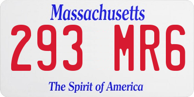 MA license plate 293MR6