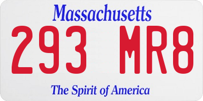 MA license plate 293MR8