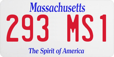 MA license plate 293MS1