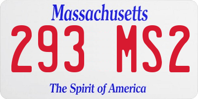 MA license plate 293MS2