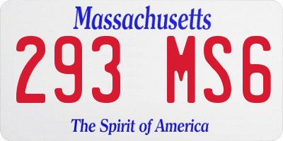 MA license plate 293MS6