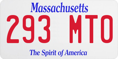 MA license plate 293MT0