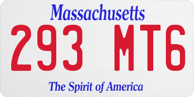 MA license plate 293MT6