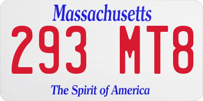 MA license plate 293MT8