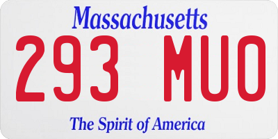 MA license plate 293MU0