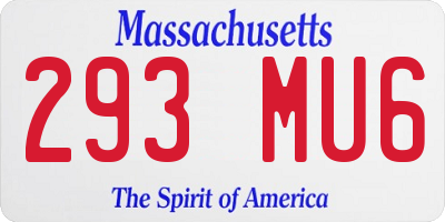 MA license plate 293MU6