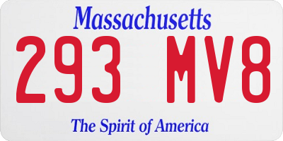 MA license plate 293MV8