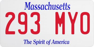MA license plate 293MY0