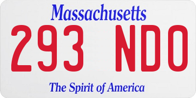 MA license plate 293ND0