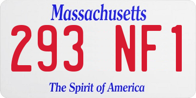 MA license plate 293NF1