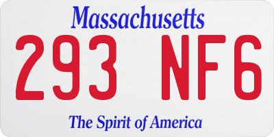 MA license plate 293NF6