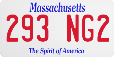 MA license plate 293NG2