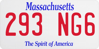MA license plate 293NG6