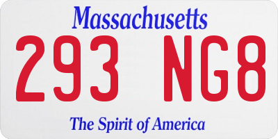 MA license plate 293NG8