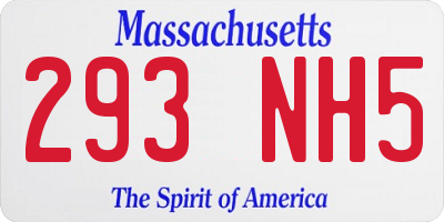 MA license plate 293NH5