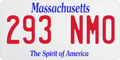 MA license plate 293NM0