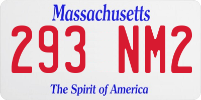 MA license plate 293NM2