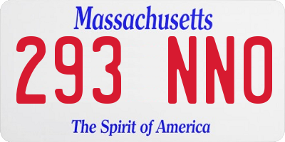 MA license plate 293NN0