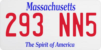 MA license plate 293NN5