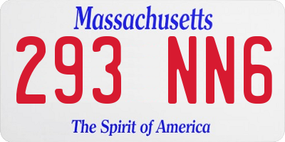 MA license plate 293NN6