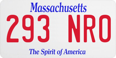 MA license plate 293NR0
