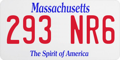 MA license plate 293NR6