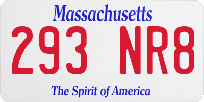 MA license plate 293NR8