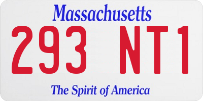 MA license plate 293NT1