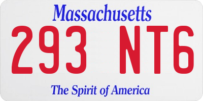 MA license plate 293NT6