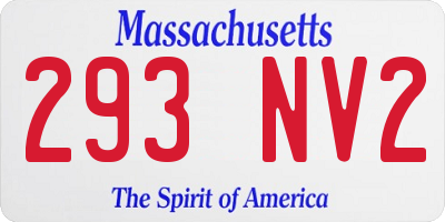 MA license plate 293NV2
