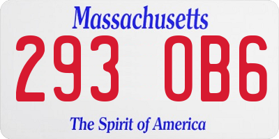 MA license plate 293OB6