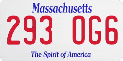 MA license plate 293OG6