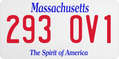 MA license plate 293OV1