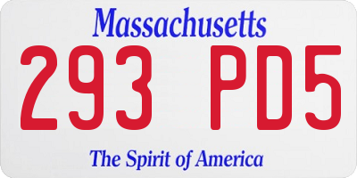 MA license plate 293PD5