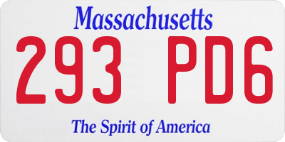 MA license plate 293PD6