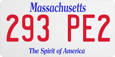 MA license plate 293PE2