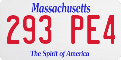 MA license plate 293PE4