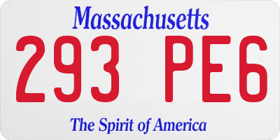 MA license plate 293PE6