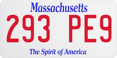 MA license plate 293PE9