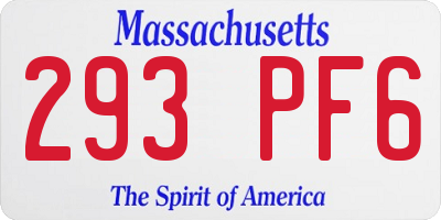 MA license plate 293PF6