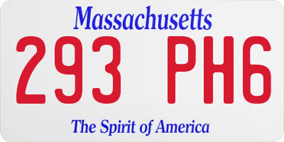 MA license plate 293PH6