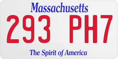 MA license plate 293PH7