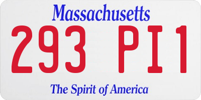 MA license plate 293PI1