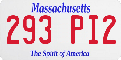 MA license plate 293PI2