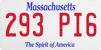 MA license plate 293PI6