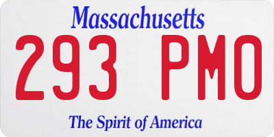 MA license plate 293PM0