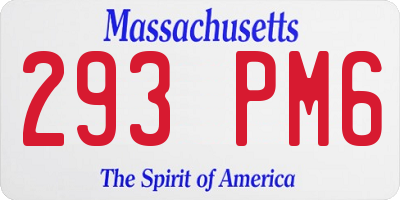 MA license plate 293PM6