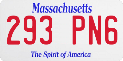 MA license plate 293PN6