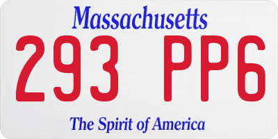 MA license plate 293PP6