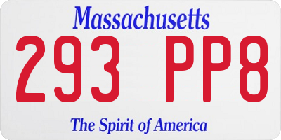MA license plate 293PP8